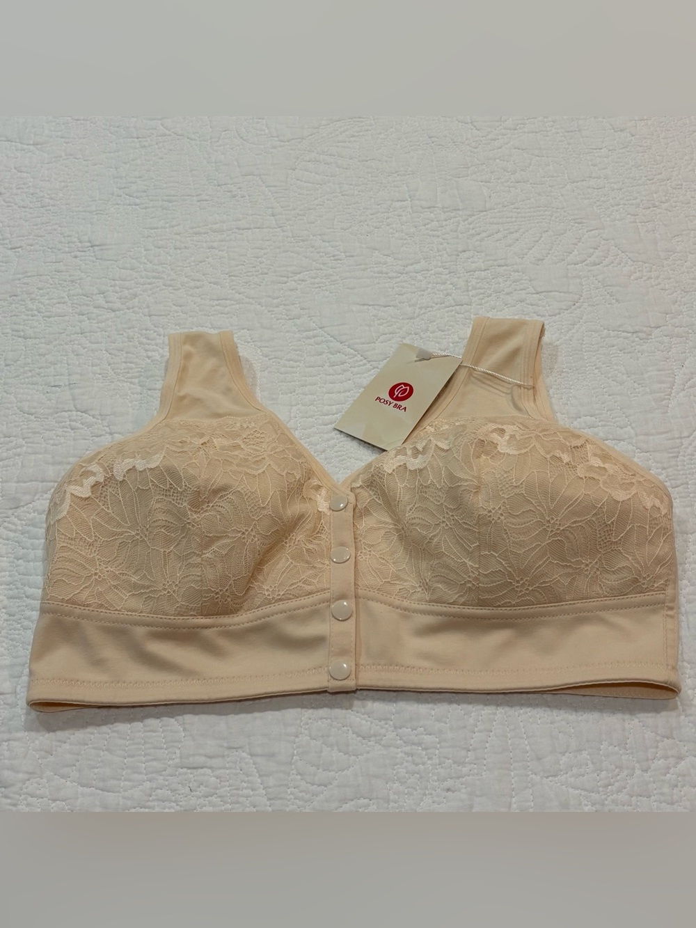Posy Bra NWT Magic Comfort Front Snap Closure Shaping Up Lift Bra for Seniors L